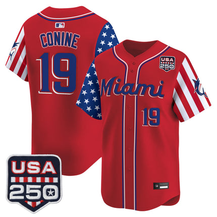 Men's Miami Marlins "America 250 Edition" Vapor Premier Limited Jersey - All Stitched