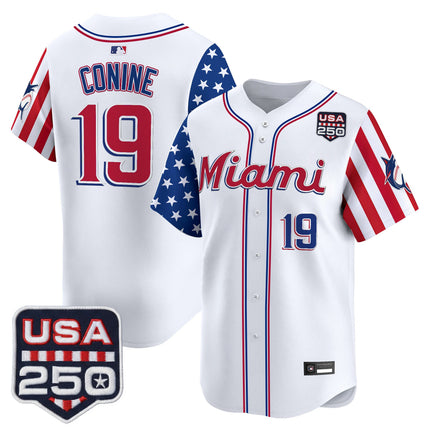 Men's Miami Marlins "America 250 Edition" Vapor Premier Limited Jersey - All Stitched