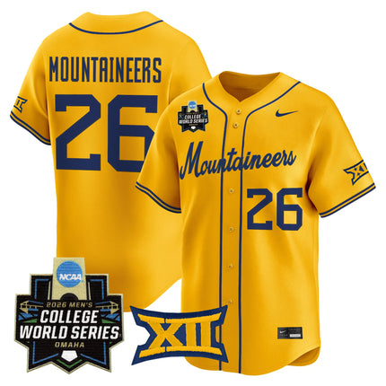 Men's West Virginia Mountaineers 2026 World Series Vapor Premier Limited Jersey V2 - All Stitched