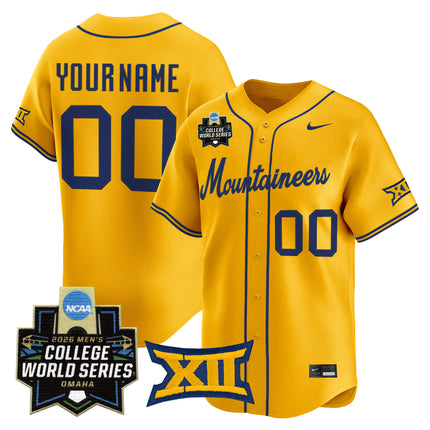 West Virginia Mountaineers 2026 World Series Vapor Premier Limited Custom Jersey V2 - All Stitched
