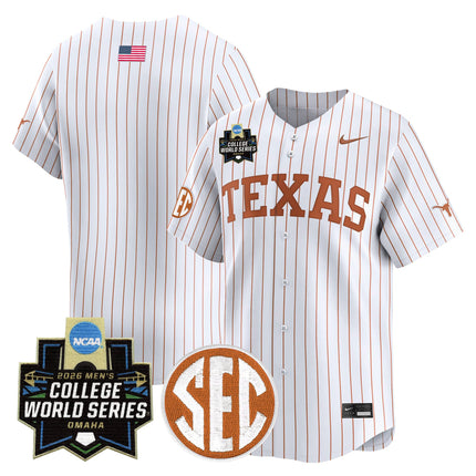 Men's Texas Longhorns 2026 World Series Vapor Premier Limited Jersey V2 - All Stitched