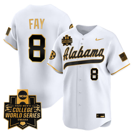 Men's Alabama Crimson Tide 2026 World Series Vapor Premier Limited Jersey V2 - All Stitched