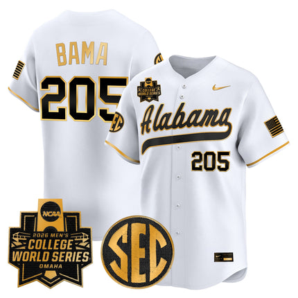 Men's Alabama Crimson Tide 2026 World Series Vapor Premier Limited Jersey V2 - All Stitched