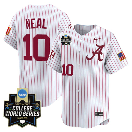 Men's Alabama Crimson Tide 2026 World Series Vapor Premier Limited Jersey V2 - All Stitched
