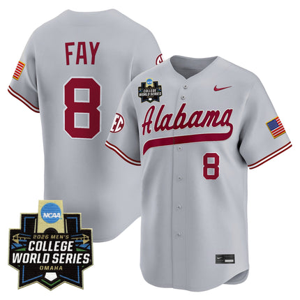 Men's Alabama Crimson Tide 2026 World Series Vapor Premier Limited Jersey V2 - All Stitched
