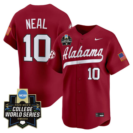 Men's Alabama Crimson Tide 2026 World Series Vapor Premier Limited Jersey V2 - All Stitched