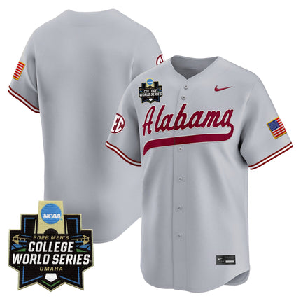Men's Alabama Crimson Tide 2026 World Series Vapor Premier Limited Jersey V2 - All Stitched