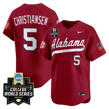 Men's Alabama Crimson Tide 2026 World Series Vapor Premier Limited Jersey V2 - All Stitched