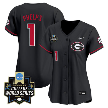 Women's Georgia Bulldogs Baseball 2026 World Series Vapor Premier Limited Jersey - All Stitched