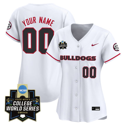 Georgia Bulldogs Baseball 2026 World Series Vapor Premier Limited Custom Jersey - All Stitched