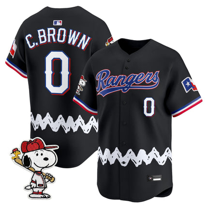 Men's Texas Rangers x Peanuts Vapor Premier Limited Jersey - Stitched