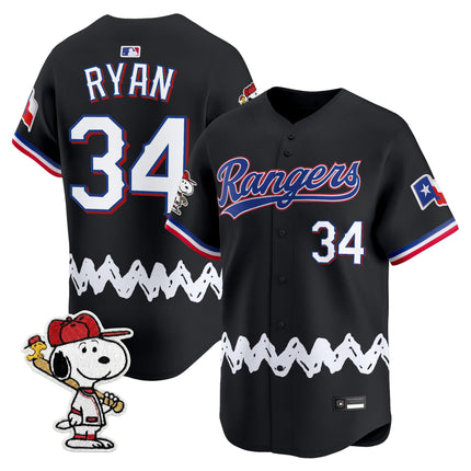 Men's Texas Rangers x Peanuts Vapor Premier Limited Jersey - Stitched