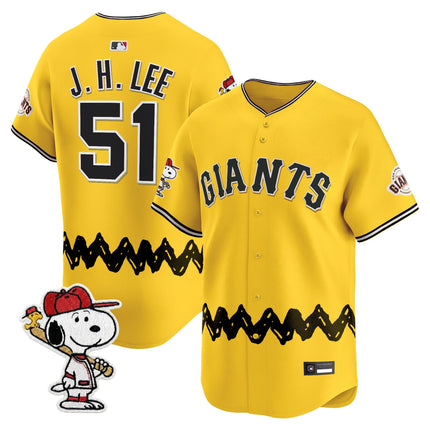 Men's San Francisco Giants x Peanuts Vapor Premier Limited Jersey - Stitched