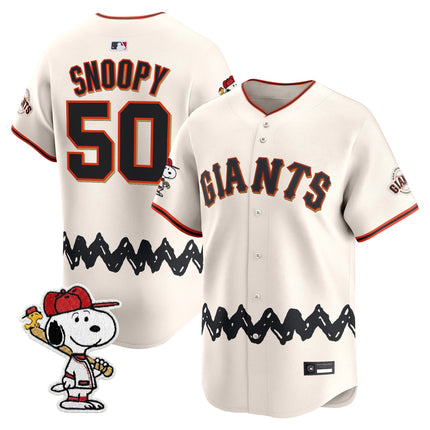 Men's San Francisco Giants x Peanuts Vapor Premier Limited Jersey - Stitched