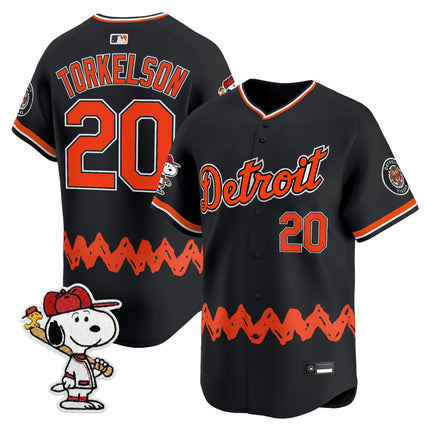 Men's Detroit Tigers x Peanuts Vapor Premier Limited Jersey - Stitched