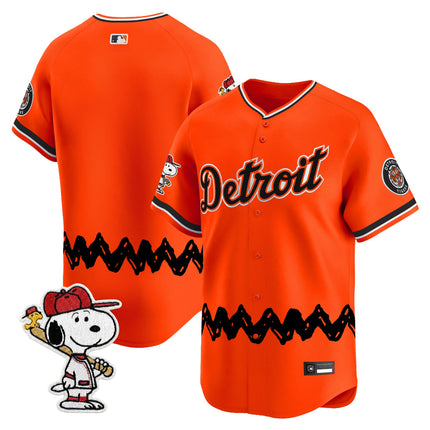 Men's Detroit Tigers x Peanuts Vapor Premier Limited Jersey - Stitched