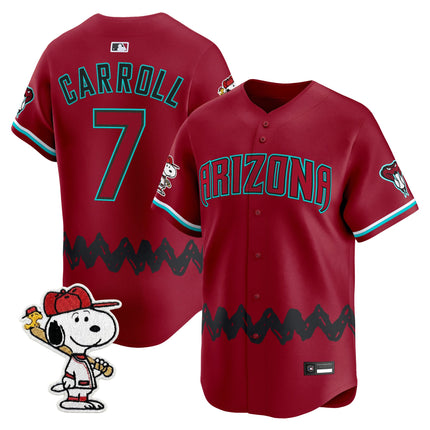 Men's Diamondbacks x Peanuts Vapor Premier Limited Jersey - Stitched