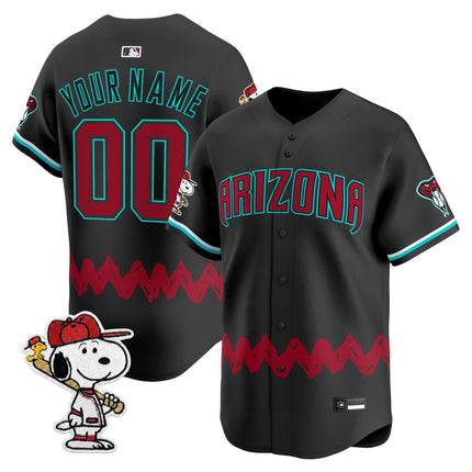 Diamondbacks x Peanuts Vapor Premier Limited Custom Jersey - Stitched