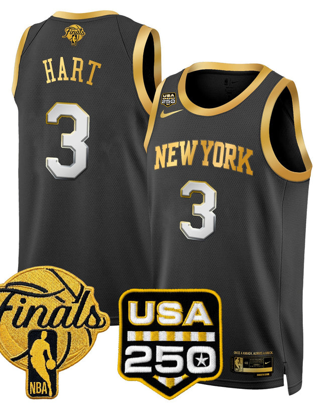 Men's New York Knicks 2026 Finals Swingman Jersey - 250 America Patch - All Stitched