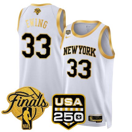 Men's New York Knicks 2026 Finals Swingman Jersey - 250 America Patch - All Stitched