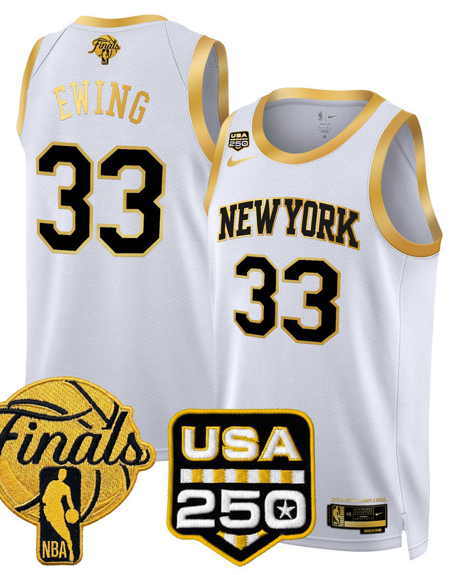 Men's New York Knicks 2026 Finals Swingman Jersey - 250 America Patch - All Stitched
