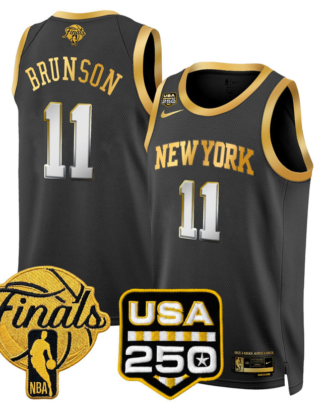 Men's New York Knicks 2026 Finals Swingman Jersey - 250 America Patch - All Stitched
