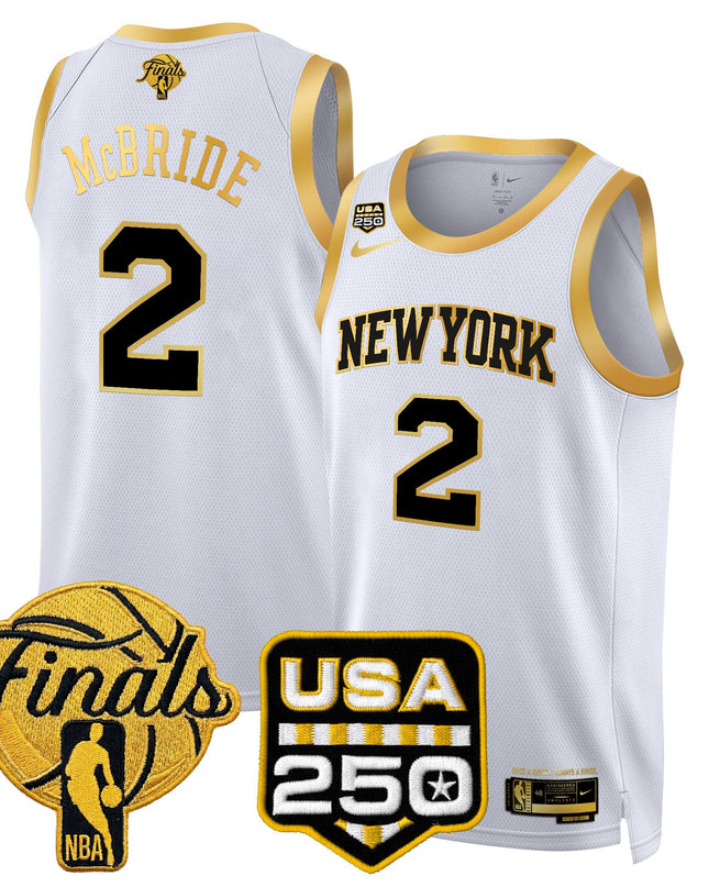 Men's New York Knicks 2026 Finals Swingman Jersey - 250 America Patch - All Stitched