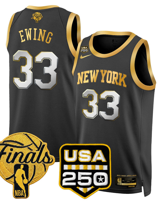 Men's New York Knicks 2026 Finals Swingman Jersey - 250 America Patch - All Stitched