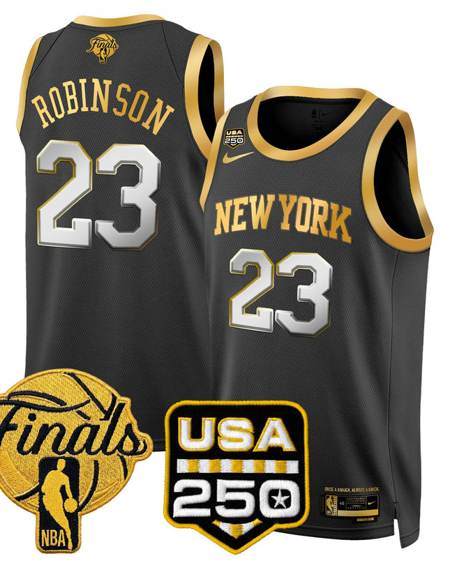 Men's New York Knicks 2026 Finals Swingman Jersey - 250 America Patch - All Stitched