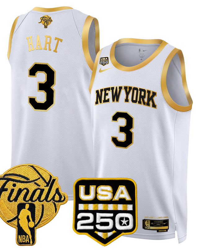 Men's New York Knicks 2026 Finals Swingman Jersey - 250 America Patch - All Stitched