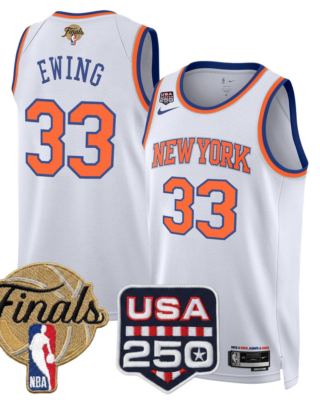 Men's New York Knicks 2026 Finals Swingman Jersey - 250 America Patch - All Stitched