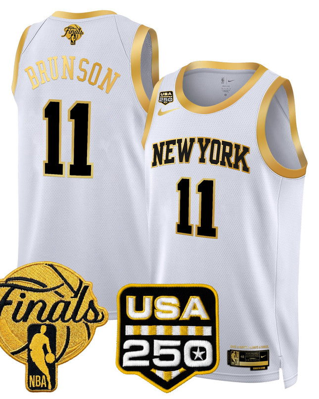 Men's New York Knicks 2026 Finals Swingman Jersey - 250 America Patch - All Stitched
