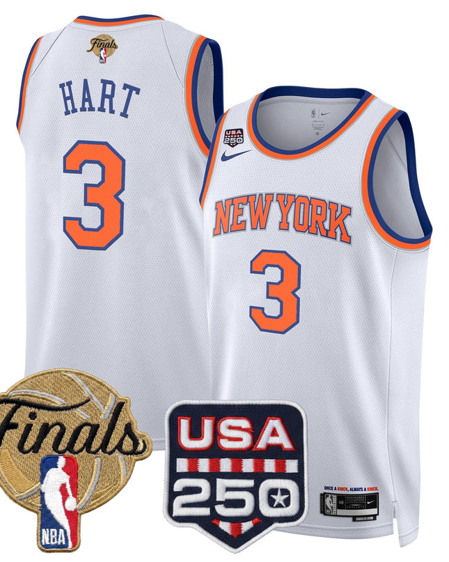 Men's New York Knicks 2026 Finals Swingman Jersey - 250 America Patch - All Stitched