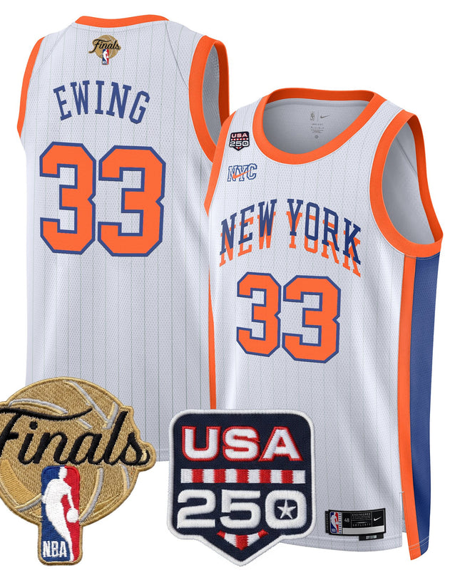 Men's New York Knicks 2026 Finals Swingman Jersey - 250 America Patch - All Stitched