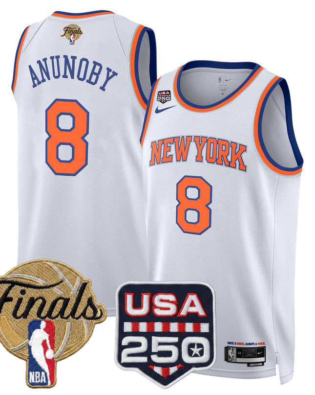 Men's New York Knicks 2026 Finals Swingman Jersey - 250 America Patch - All Stitched