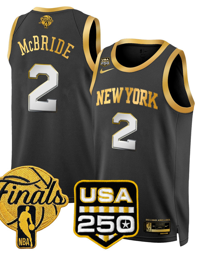 Men's New York Knicks 2026 Finals Swingman Jersey - 250 America Patch - All Stitched