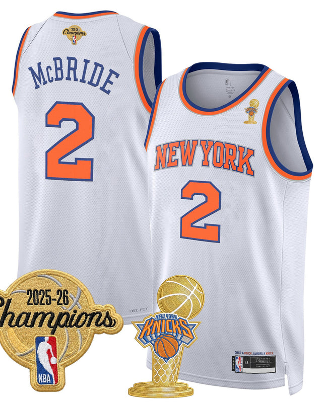 Men's New York Knicks 2026 Champions Patch Swingman Jersey - All Stitched