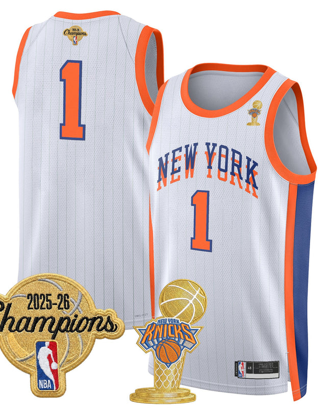 Men's New York Knicks 2026 Champions Patch Swingman Jersey - All Stitched