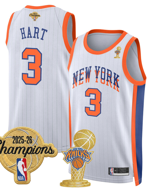 Men's New York Knicks 2026 Champions Patch Swingman Jersey - All Stitched
