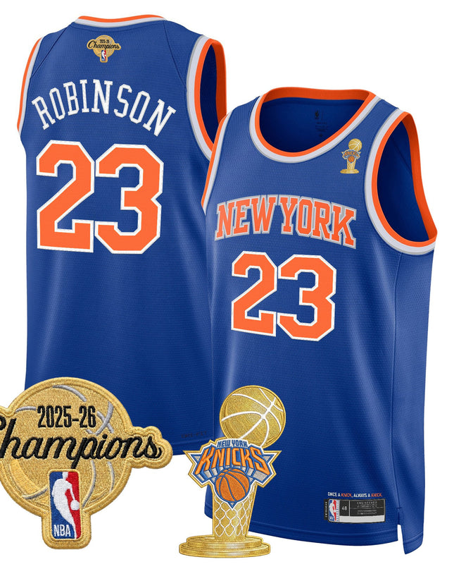 Men's New York Knicks 2026 Champions Patch Swingman Jersey - All Stitched