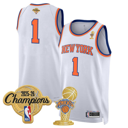 Men's New York Knicks 2026 Champions Patch Swingman Jersey - All Stitched