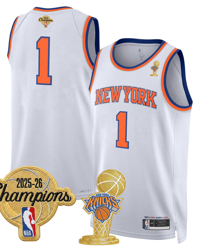 Men's New York Knicks 2026 Champions Patch Swingman Jersey - All Stitched