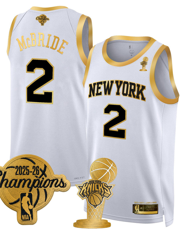 Men's New York Knicks 2026 Champions Patch Swingman Jersey - All Stitched
