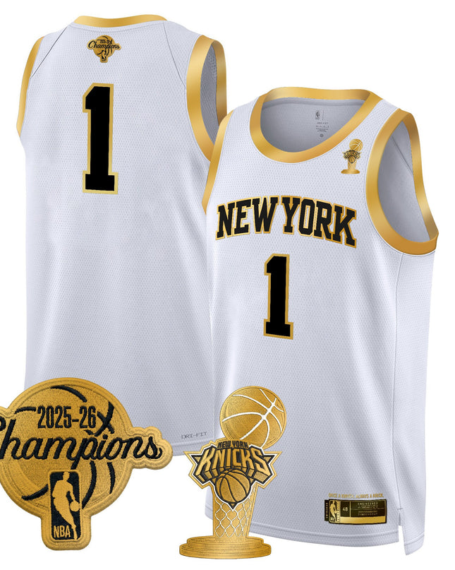 Men's New York Knicks 2026 Champions Patch Swingman Jersey - All Stitched