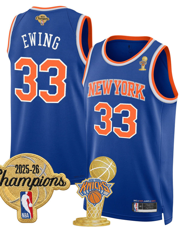 Men's New York Knicks 2026 Champions Patch Swingman Jersey - All Stitched