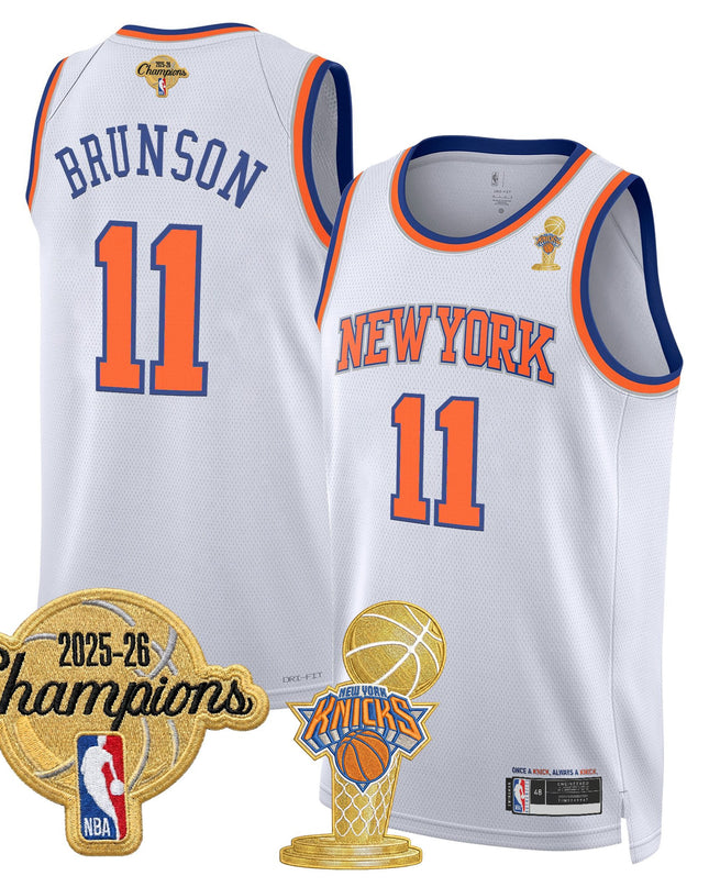 Men's New York Knicks 2026 Champions Patch Swingman Jersey - All Stitched