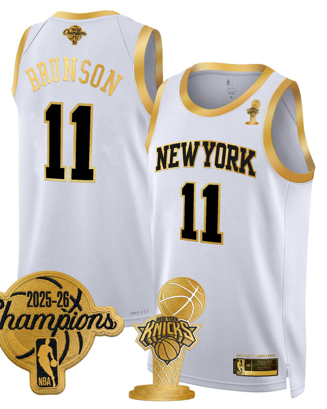Men's New York Knicks 2026 Champions Patch Swingman Jersey - All Stitched