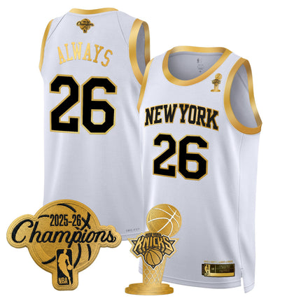 Men's New York Knicks 2026 Champions Patch Swingman Jersey - All Stitched
