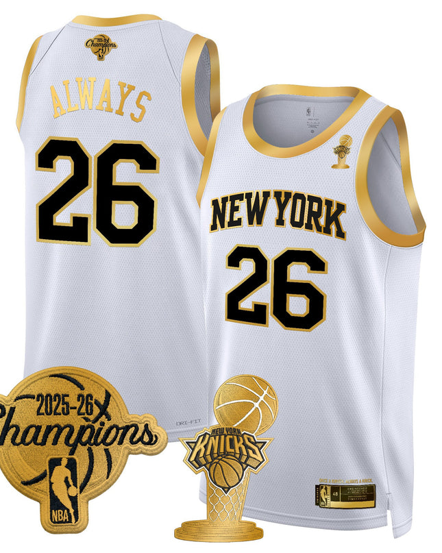 Men's New York Knicks 2026 Champions Patch Swingman Jersey - All Stitched