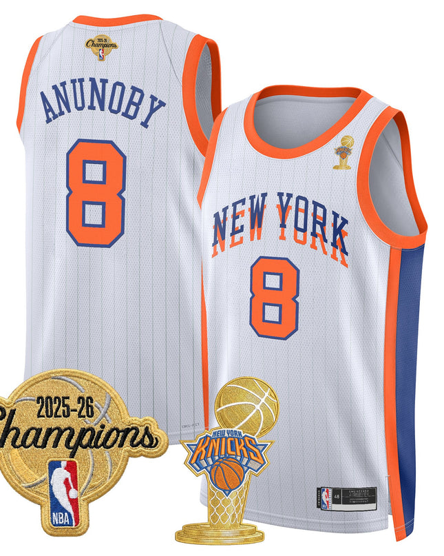 Men's New York Knicks 2026 Champions Patch Swingman Jersey - All Stitched